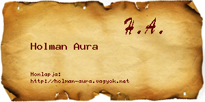 Holman Aura névjegykártya